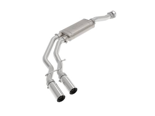 aFe Power - 49-43128-P | AFE Power Rebel Series 3 IN to 2-1/2 IN 409 Stainless Steel Cat-Back Exhaust w/ Polish Tip (2021-2024 F150 Pickup V6-2.7L/3.5L tt/V8-5.0L)