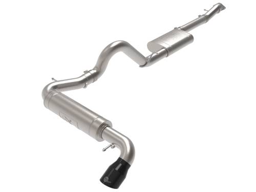 aFe Power - 49-43136-B | AFE Power Apollo GT Series 3 IN 409 Stainless Steel Cat-Back Exhaust System w/ Black Tip (2021-2024 Bronco L4-2.3L t/V6-2.7L tt)