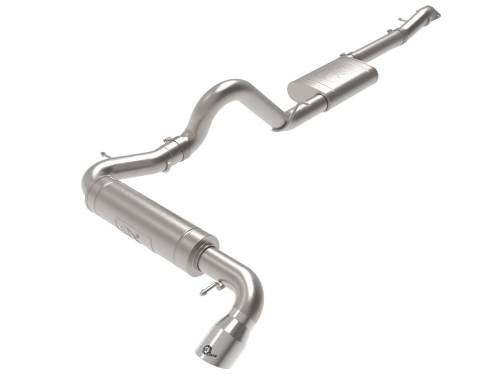 aFe Power - 49-43136-P | AFE Power Apollo GT Series 3 IN 409 Stainless Steel Cat-Back Exhaust System w/ Polish Tip (2021-2024 Bronco L4-2.3L t/V6-2.7L tt)