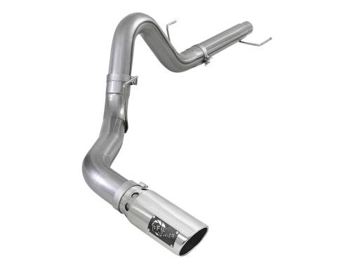 aFe Power - 49-43143-P | AFE Power Large Bore-HD 4 IN 409 Stainless Steel DPF-Back Exhaust System w/ Polished Tip (2021-2021 F150 Pickup V6-3.0L td )