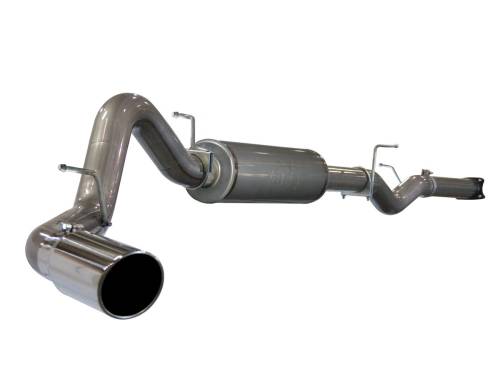 aFe Power - 49-44001 | AFE Power Large Bore-HD 4 IN 409 Stainless Steel Cat-Back Exhaust System w/ Polished Tip (2001-2005 Silverado, Sierra 1500 V8-6.6L td)