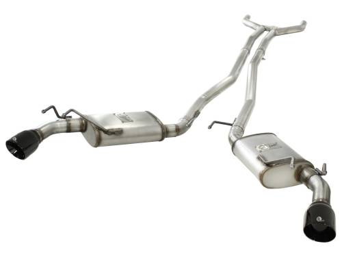 aFe Power - 49-44042-B | AFE Power MACH Force-Xp 2-1/2 IN 409 Stainless Steel Cat-Back Exhaust System w/Black Tip (2010-2013 Camaro V6-3.6L)