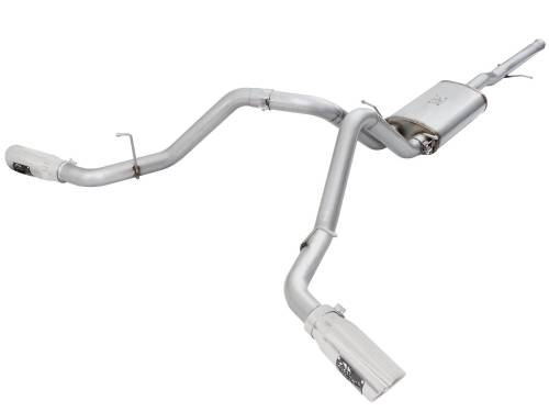 aFe Power - 49-44057-P | AFE Power MACH Force-Xp 3 IN 409 Stainless Steel Cat-Back Exhaust System w/Polished Tip (2009-2019 Silverado, Sierra 1500 V6-4.3/V8-4.8/5.3L)