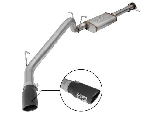 aFe Power - 49-44058-B | AFE Power MACH Force-Xp 3 IN 409 Stainless Steel Cat-Back Exhaust System w/Black Tip (2015-2021 Colorado L4-2.5L/V6-3.6L)