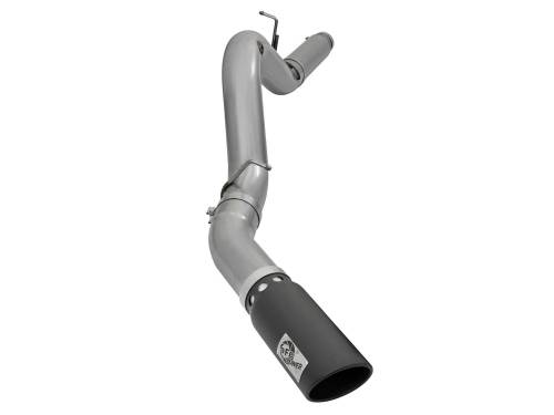 aFe Power - 49-44081-B | AFE Power Large Bore-HD 5 IN 409 Stainless Steel DPF-Back Exhaust System w/Black Tip (2016-2016 Silverado, Sierra 2500 HD, 3500 HD V8-6.6L td)