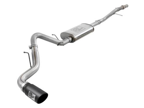 aFe Power - 49-44107-B | AFE Power Apollo GT Series 3 IN 409 Stainless Steel Cat-Back Exhaust System w/ Black Tip (2019-2024 Silverado, Sierra 1500 V6-4.3L/V8-5.3L)