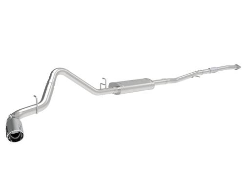 aFe Power - 49-44108-P | AFE Power Apollo GT Series 3 IN 409 Stainless Steel Cat-Back Exhaust System w/ Polish Tip (2019-2024 Silverado, Sierra 1500 L4-2.7L t)