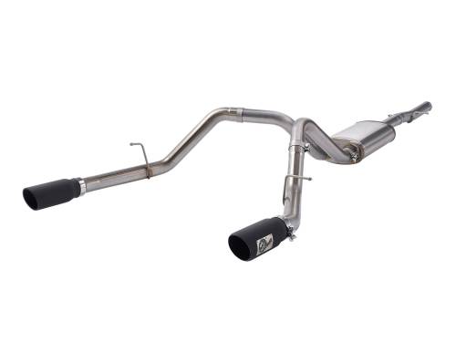 aFe Power - 49-44111-B | AFE Power Apollo GT Series 3 IN 409 Stainless Steel Cat-Back Exhaust System w/ Black Tip (2009-2018 Silverado, Sierra 1500 V6-4.3/V8-4.8/5.3L)