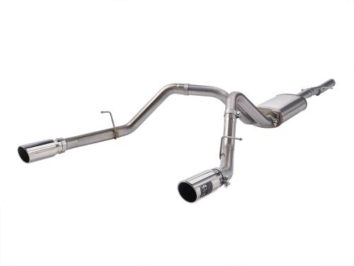 aFe Power - 49-44111-P | AFE Power Apollo GT Series 3 IN 409 Stainless Steel Cat-Back Exhaust System w/ Polish Tip (2009-2018 Silverado, Sierra 1500 V6-4.3/V8-4.8/5.3L)