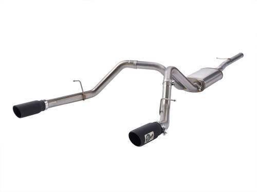 aFe Power - 49-44112-B | AFE Power Apollo GT Series 3 IN 409 Stainless Steel Cat-Back Exhaust System w/ Black Tip (2009-2019 Silverado, Sierra 1500 V6-4.3/V8-4.8/5.3L)