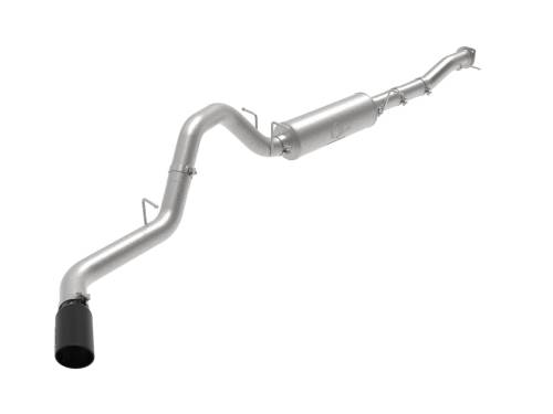 aFe Power - 49-44122-B | AFE Power Apollo GT Series 4 IN 409 Stainless Steel Cat-Back Exhaust System w/ Black Tip (2020-2024 Silverado, Sierra 2500 HD, 3500 HD V8-6.6L)