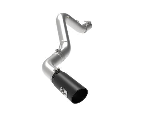 aFe Power - 49-44125-B | AFE Power Large Bore-HD 5 IN 409 Stainless Steel DPF-Back Exhaust System w/Black Tip (2020-2023 Silverado, Sierra 2500 HD, 3500 HD V8-6.6L td)