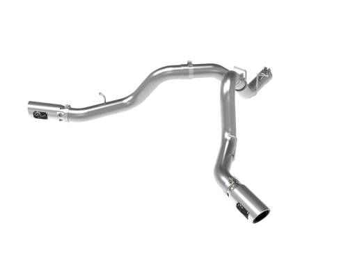 aFe Power - 49-44126-P | AFE Power Large Bore-HD 4 IN 409 Stainless Steel DPF-Back Exhaust System w/Polished Tip (2020-2024 Silverado, Sierra 2500 HD, 3500 HD V8-6.6L td)