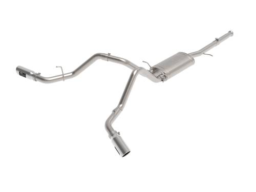 aFe Power - 49-44134-P | AFE Power Apollo GT Series 3 IN Cat-Back Exhaust System w/ Dual Rear-Side Exit Polish Tips (2009-2018 Silverado, Sierra 1500 V6-4.3L/V8-4.8/5.3L)