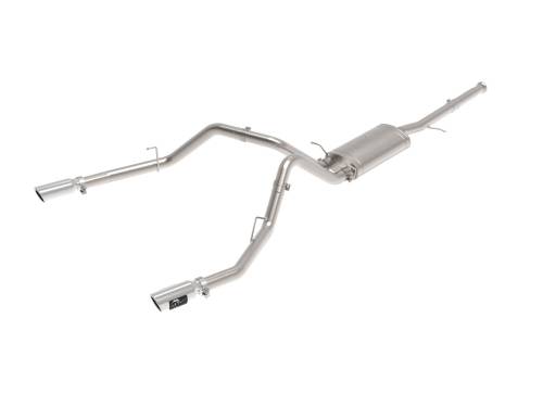 aFe Power - 49-44135-P | AFE Power Apollo GT Series 3 IN Cat-Back Exhaust System w/ Dual Rear Exit w/ Polish Tips (2009-2018 Silverado, Sierra 1500 V6-4.3L/V8-4.8/5.3L)