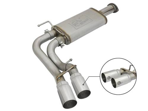 aFe Power - 49-46032-P | AFE Power Rebel Series 3 IN Cat-Back Exhaust System w/ Dual Mid-Side Exit Polished Tips (2016-2023 Tacoma V6-3.5L)