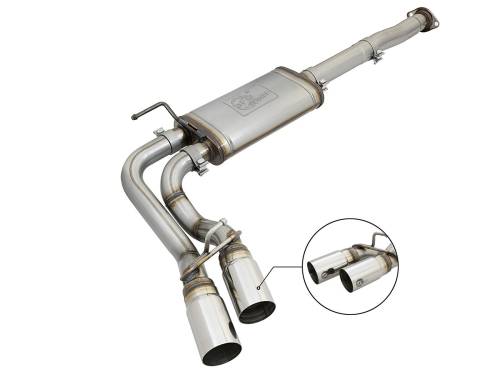 aFe Power - 49-46033-P | AFE Power Rebel Series 3 IN Cat-Back Exhaust System w/ Dual Mid-Side Exit Polished Tips (2005-2015 Tacoma V6-4.0L)