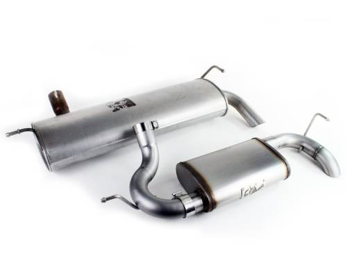 aFe Power - 49-46219 | AFE Power MACH Force-Xp 2-1/2 IN 409 Stainless Steel Axle-Back Exhaust System (2007-2018 Wrangler JK V6-3.6L/3.8L)