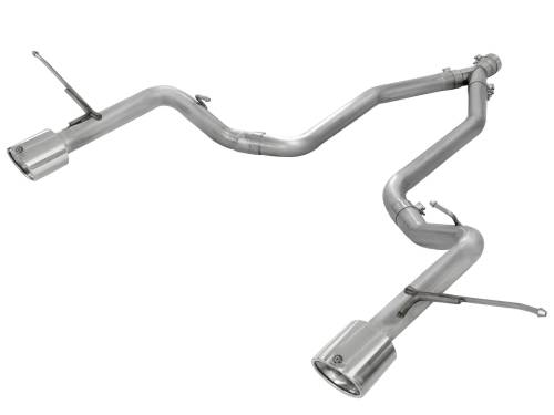 aFe Power - 49-46235 | AFE Power Large Bore-HD 2-1/2 IN 409 Stainless Steel DPF-Back Exhaust System (2014-2016 Grand Cherokee WK2 V6-3.0L td)