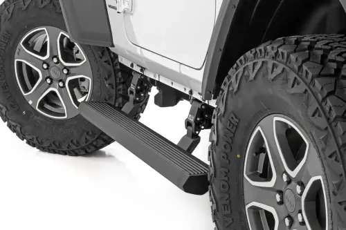 Rough Country - PSR61030 | Rough Country Power Retractable Running Boards With LED Lights (2018-2024 Wrangler JL 4WD | 2 Door)