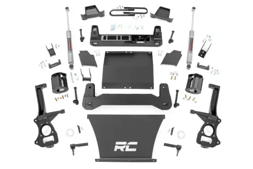 Rough Country - 110330 | Rough Country 4 Inch Lift Kit For Chevrolet Silverado / GMC Sierra 1500 (2025-2025) | 5.3L V8 or 6.2L V8, Strut Spacers With N3 Rear Shocks