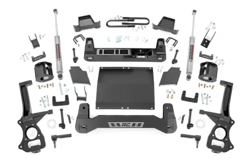 Rough Country - 110330D  | Rough Country 4 Inch Lift Kit For Chevrolet Silverado / GMC Sierra 1500 (2025-2025) | 3.0L Turbo Diesel, Strut Spacers With N3 Rear Shocks