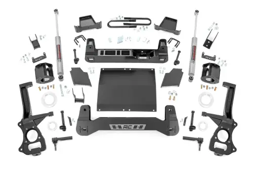 Rough Country - 110230D | Rough Country 6 Inch Lift Kit For GMC Sierra 1500 (2025-2025) | 3.0L Turbo Diesel, Strut Spacers With N3 Rear Shocks