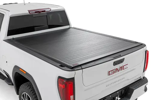 Rough Country - 50120651 | Rough Country Hard Roll Up Bed Cover For Chevrolet Silverado / GMC Sierra 2500 HD/3500 HD (2020-2025) | 6' 9" Bed