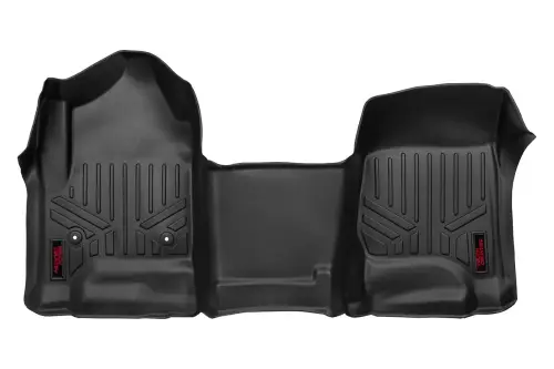 Rough Country - M-2114 | Rough Country Floor Mats For Chevrolet Silverado / GMC Sierra 1500/2500 HD/3500 HD (2014-2019) | First Row, Front Bench Seat, All Cab Types