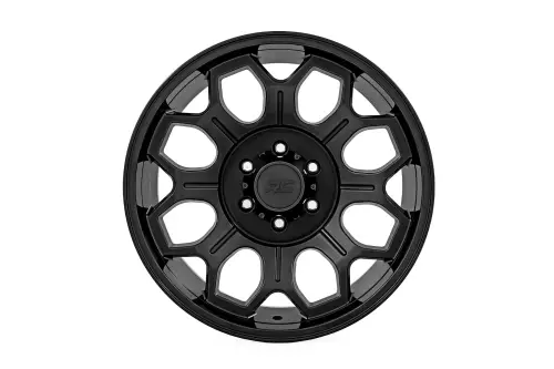 Rough Country - 77200912 | Rough Country 77 Series Wheel | One-Piece / Semi Gloss Black / 20x9 / 6x5.5 / 0mm