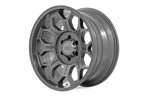 Rough Country - 77201212G | Rough Country 77 Series Wheel | One-Piece / Gunmetal Gray / 20x9 / 6x5.5 / -12mm