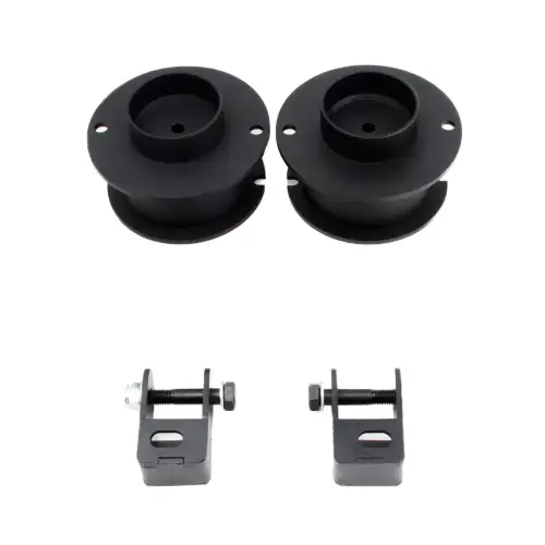 Lowriders Unlimited - LK-320-D | 2.5 Inch Front Leveling Kit (Steel) With Shock Relocation Brackets Ram 2500 / 3500 4WD (2014-2022)