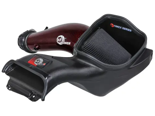 aFe Power - 57-10030KR | AFE Power Track Series Red Kevlar Carbon Fiber Cold Air Intake System With Black Pro 5R Filter For Ford F-150 Raptor R V8 5.2L (2023-2024)