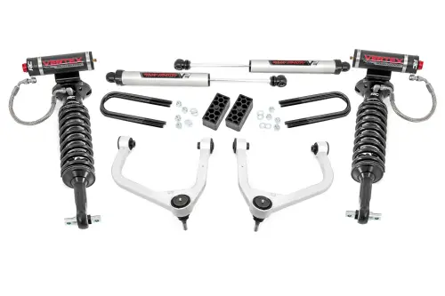 Rough Country - 110457 | Rough Country 3.5 Inch Lift Kit For Chevy Silverado 1500 (2025-2025) | Aluminum Finish, Vertex Coilovers With V2 Rear Shocks