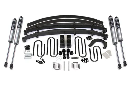 BDS Suspension - BDS139FS | BDS Suspension 4 Inch Lift Kit For Chevrolet/GMC Blazer, Jimmy, V10 Suburban (1988-1991) | Rear 4 Inch Lift Block Kit With Add-A-Leaf, Fox 2.0 Performance Series Shocks