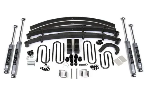 BDS Suspension - BDS139H | BDS Suspension 4 Inch Lift Kit For Chevrolet/GMC Blazer, Jimmy, V10 Suburban (1988-1991) | Rear 4 Inch Lift Block Kit With Add-A-Leaf, NX2 Nitro Series Shocks