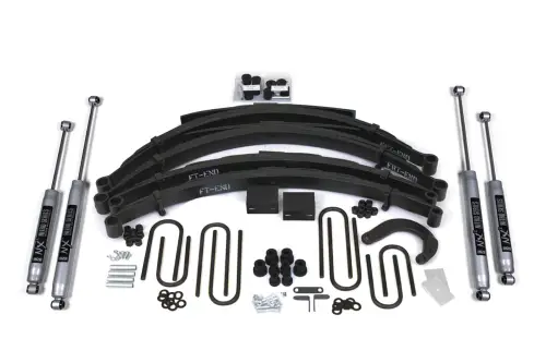 BDS Suspension - BDS141H | BDS Suspension 4 Inch Lift Kit For Chevrolet/GMC Blazer, Jimmy, V10 Suburban (1988-1991) | Rear 4 Inch Lift Block Kit, NX2 Nitro Series Shocks