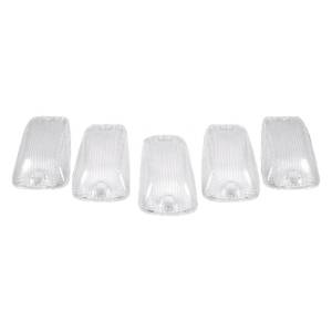 264159CL | (5-Piece Set) Clear Cab Roof Light Lenses Only & Amber 194 LED Bulbs