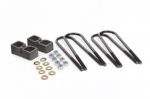 KC09132ST | 2 Inch Dodge Rear Block & U Bolt Kit (2003-2013 Ram 2500, 3500 4WD | AAM 10.5 Axle, NO Overloads)