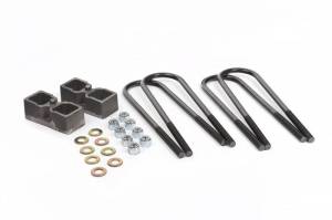 KF09053 | 2 Inch Rear Block & U Bolt Kit (2005-2019 F250, F350 Super Duty 4WD | Dana 60 Axle)