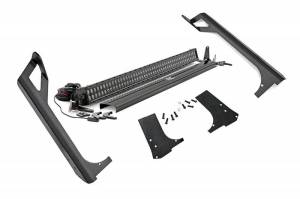 70503BL | Jeep 50-inch Straight LED Light Bar Upper Windshield Kit w/ Black Series LED (97-06 TJ)