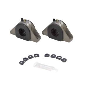 23491125 Billet Sway Bar Bracket Kit. Bolt spread 2.960 inch to 3.75 inch and a 1 1/8 inch Bushing