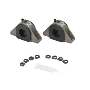 23491250 Billet Sway Bar Bracket Kit. Bolt spread 2.960 inch to 3.75 inch and a 1 1/4 inch Bushing