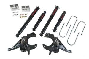 614ND | Belltech 2 Inch Front / 3 Inch Rear Complete Lowering Kit with Nitro Drop Shocks (1982-2004 S10/S15 | 1983-1997 Blazer/Jimmy 2WD)