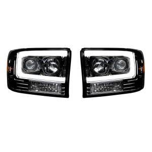 264192BKC | Projector Headlights w/ Ultra High Power Smooth OLED HALOS & DRL – Smoked / Black