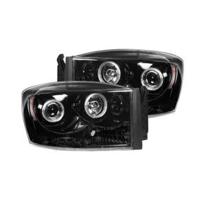 264199BKCC | Projector Headlights w/ CCFL HALOS & DRL – Smoked / Black