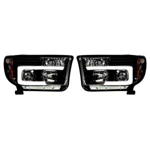 264194BKC | Projector Headlights w/ Ultra High Power Smooth OLED HALOS & DRL – Smoked / Black
