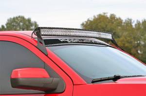 70513 | GM 50-inch Curved LED Light Bar Upper Windshield Mounts (14-18 1500 PU)