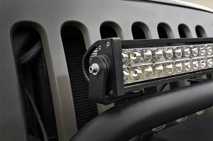 70208 | Jeep 20-inch LED Light Bar Bumper Hoop Mounts (TJ / YJ)