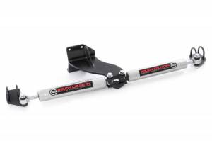 8749430 | Rough Country N3 Steering Stabilizer Dual For Ram 2500/3500 4WD | 2013-2023 | With 2.5-8 Inch Lift